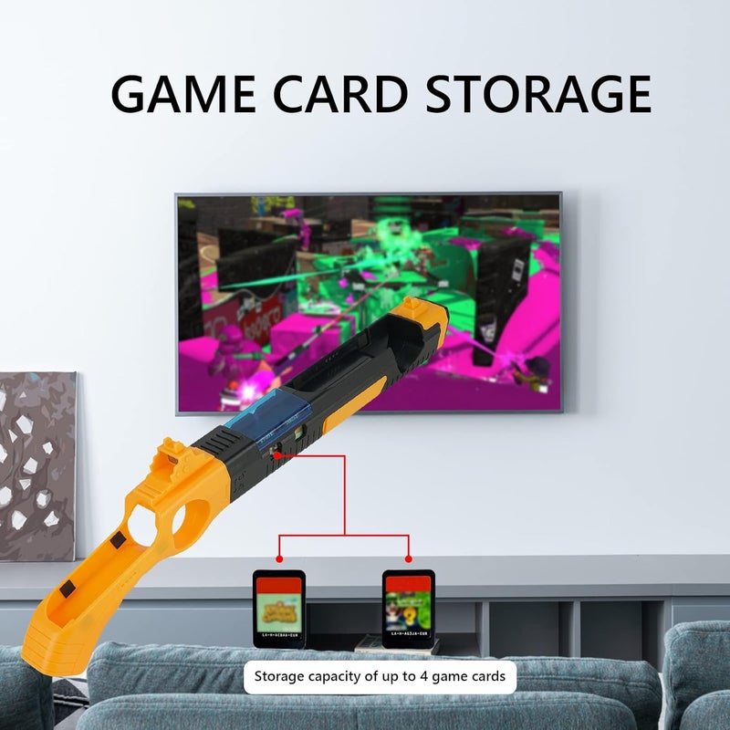 Geekria Game Gun Compatible with Nintendo Switch/OLED Joy-Cons Grip, Fit for Splatoon, Resident Evil, Hunting Simulator, Wolfenstein, Sniper Elite, Juarez, Type Shooting Gaming Accessories - Image 3